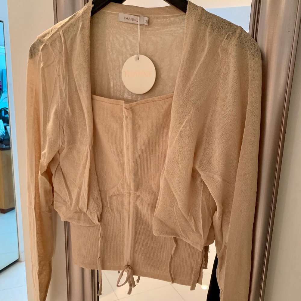 THANNE Sand Light Sweater Set